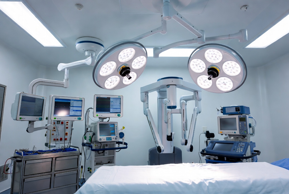 Salle de chirurgie cardiaque moderne et équipée