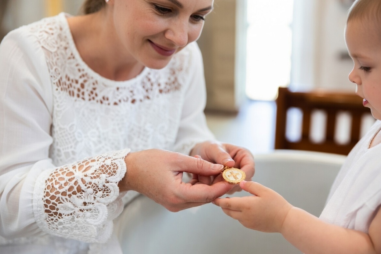 Médaille de baptême : modèle religieux ou laïc ?